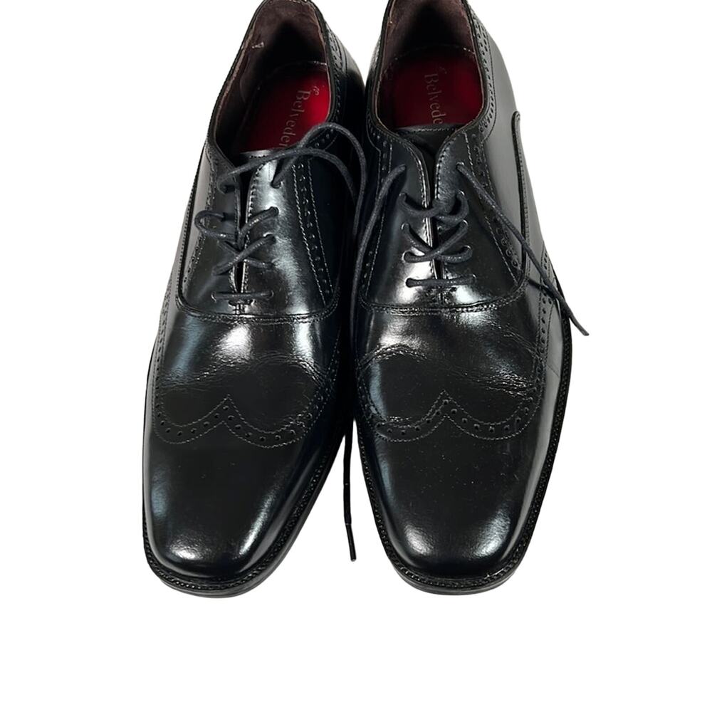 NEW Belvedere black leather dress shoes lace up